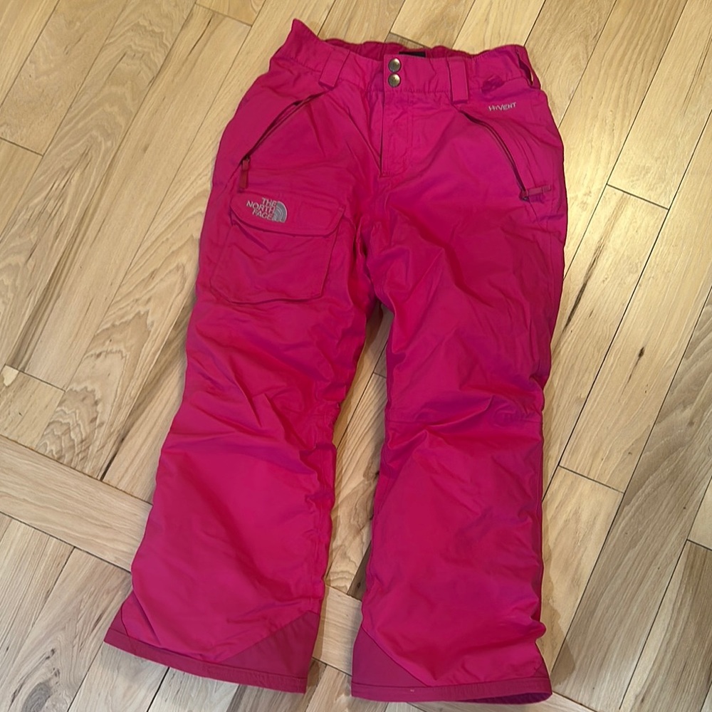 The North Face Pink Insulated Snow Pants with Reinforced Knees